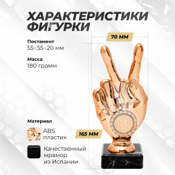 Кубок спортивный для награждения победителей и призеров Boketto Art&Love комплект 3 шт. Высота 16.5 см.